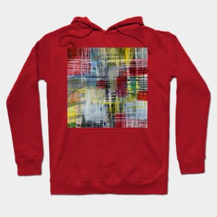 Red and Blue Grid Hoodie